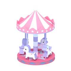 Детский аттракцион 4kids Карусель «Единорожек» c электроприводом