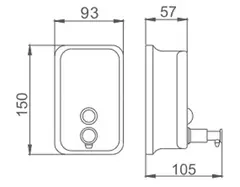 Дозатор жидкого мыла Haiba HB401 500 мл. металл, хром