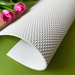 Подошва микропора для кукольной обуви, цвет Белый ромб, 3 мм, 21*28 см, 1 лист.