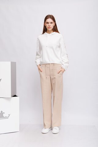 Monari Брюки полуклассического кроя из модала на завязках