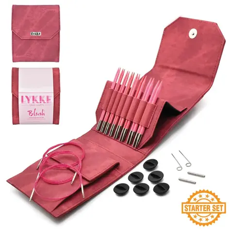 Lykke Набор съемных спиц Starter 12 см 8 пар Blush Crimson