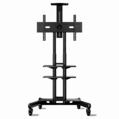 ONKRON мобильная стойка для ТВ и профессиональных дисплеев 40"-70", макс 45.5кг, чёрная TS1552