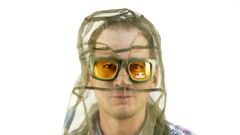 Накомарник очки Очкимарник Polarized поляризационные линзы желтые 89%