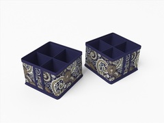 Кофр для косметики и мелочей  Классик бордо 4 ячейки 15х15х10см   4776062