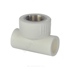 Тройник PP-R комбинированный белый Дн 20х3/4" ВР Китай