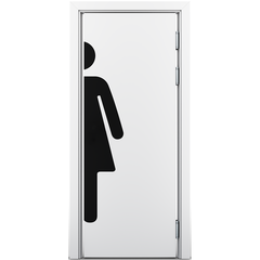 Купить Маятниковая влагостойкая дверь белая глухая WOMAN