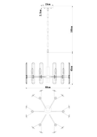 Подвесная люстра Divinare TENERIFE 7136/18 LM-6