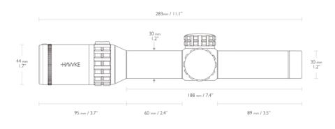 Оптический прицел Hawke Frontier IR 30 1-6x24 (Circle Dot)