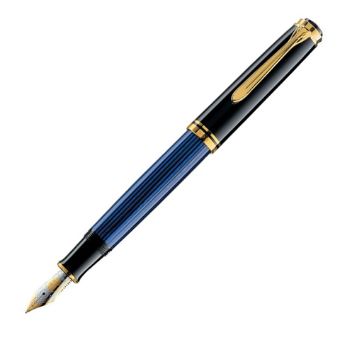 Ручка перьевая Pelikan Souverän® M800 Black and Blue GT, F (995944)