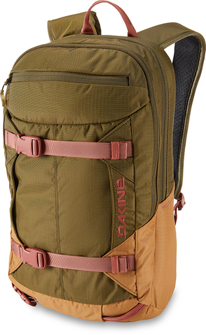 Картинка рюкзак горнолыжный Dakine women's mission pro 18l Dark Olive/Caramel - 1