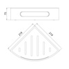 Lemark 9772047 Полка для душа угловая Lemark SHELF LINE из нерж. стали с крючками, черный/ вставка-пластик черный