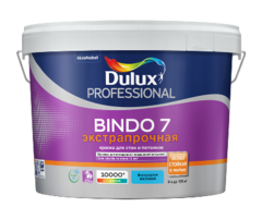 Краска для стен и потолков износостойкая матовая белая Баз BW Dulux Bindo 1л