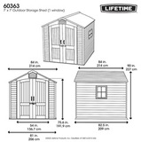 Пластиковый хозблок LifeTime WoodLook 7x7