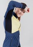 Премиальный костюм для лыж и зимнего бега Nordski Hybrid Pro Blue/Yellow W женский
