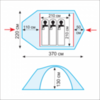 Картинка палатка туристическая Tramp TRT-39 зеленый - 3