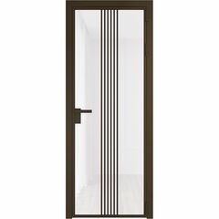 Алюминиевая дверь 18AG деорэ остеклённая