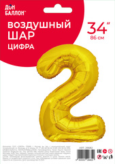 К 34''/86 см, Цифра ЭКО, Золото, 