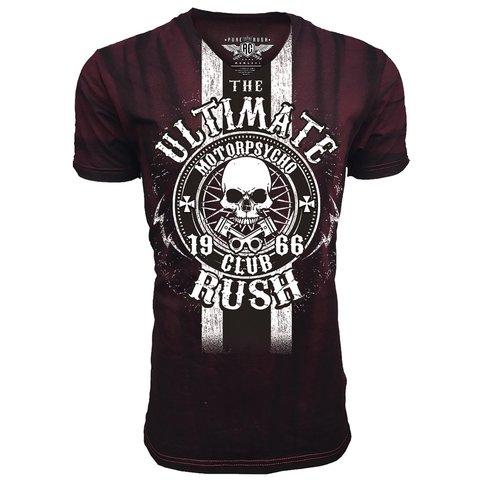 Футболка MOTORPSYCHO CLUB Vintage Burgundy Rush Couture. Made in USA