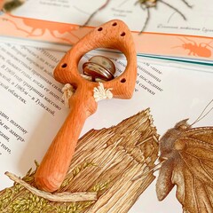 Погремушка с бубенцом Мухомор Леснушки