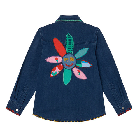 Джинсовая Рубашка Stella McCartney Kids Whipstitch Denim