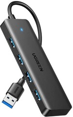 USB-хаб UGREEN CM219 4-Port USB 3.0 Hub с портом питания USB-C, черный