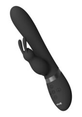Черный вибромассажер-кролик Taka - 21,3 см. - 