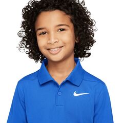 Детская теннисная футболка Nike Dri-Fit Victory Golf Polo - game royal/white