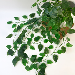 №2 Сциндапсус, Ампельное растение, искусственная зелень свисающая, цвет Зеленый, 100 см, 1 шт