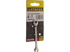STAYER 6 x 7 мм, Рожковый гаечный ключ (27038-06-07)