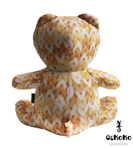 Мягкая игрушка-подушка Gekoko «МиниМишка Вязаный», оранжевый 4