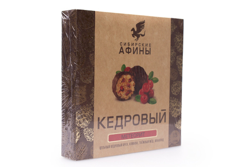 Кедровый грильяж "Сибирские Афины" с клюквой, 125г
