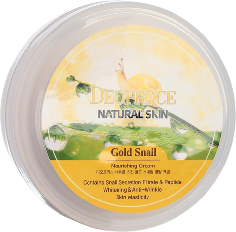 Deoproce Natural Skin Gold Snail Nourishing Cream Крем для лица и тела с экстрактом золота и муцином улитки