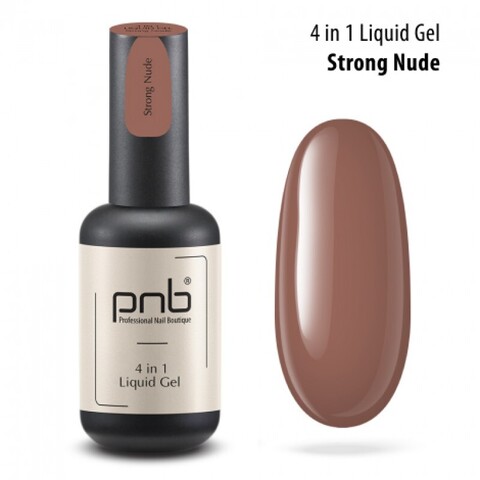 Liquid Gel 4 in 1 PNB Strong Nude/Полигель-Архитектор 4 в 1, Сильный Нюдовый