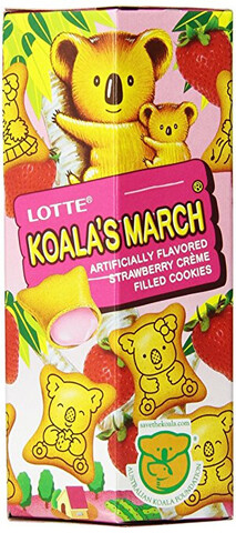 Печенья Koala's March с клубникой (37 гр)