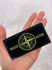 Нашивка прямоугольная черная бренд SI (Стоун Ай.) 5х10 см