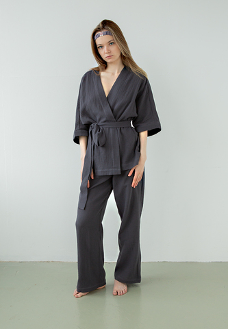Костюм-кимоно Luxberry Муслин и комфорт графитовый
