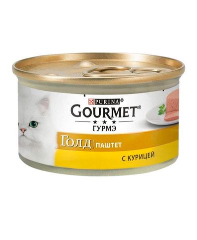 Gourmet Gold паштет с курицей для взрослых кошек 85 г