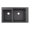 Hansgrohe S51 43317290 Мойка для кухни двойная встраиваемая сверху 88*41 см (серый камень)