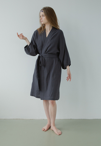 Халат Luxberry Муслин и комфорт графитовый