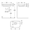 Geberit 824261000+245460600 824261000 myDay Шкафчик под раковину 1150x200x520 мм.какао с молоком+245460600 Раковина встраиваемая на столешницу 600 мм