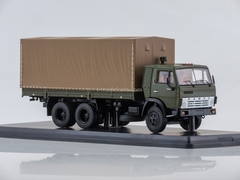 KAMAZ-53212 flatbed truck with awning khaki-brown 1:43 Start Scale Models (SSM)