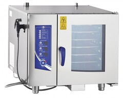 11000019107 Абат Пароконвектомат ПКА 6-1/1ВМ2-01 (инжекционный, 6хGN-1/1, память на 110 программ приготовления, 6 программ мойки, вся нерж, без г/емкостей, 3-х-канальный щуп, регулировка влажности, вентилятор: реверс + 5 скоростей)