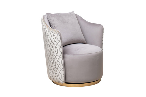 Кресло вращающееся Garda Decor Verona Colt032-SER+Melody золотое