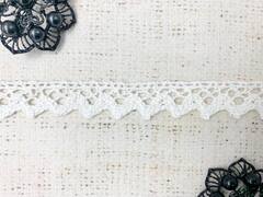 Кружево хлопковое/Тесьма вязаная, ш. 2 см, молочный