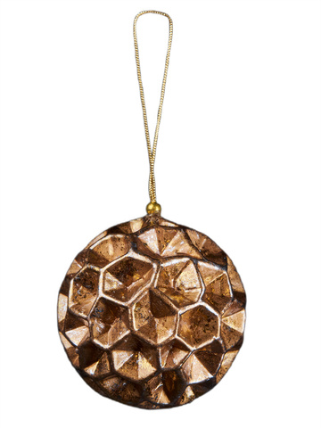 Шар 13см ChristmasDeLuxe блестящий розовое золото