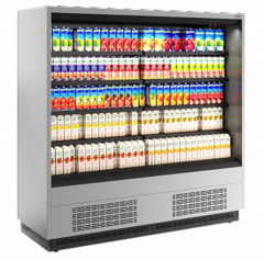 Витрина холодильная Carboma Cube 2 FC20-07 VM 1,9-2 0030 бок металл с зеркалом (версия 2.0) (9006-9005)