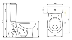 УНИТАЗ-КОМПАКТ SANTERI ОРИОН