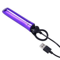 Мини-вибратор Merci Power Play со скошенным кончиком - 13,3 см. - 