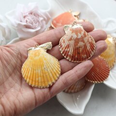 Подвеска Ракушка с позолотой 30-55 на 30-50 мм, РК049