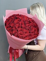 Букет из 51 розы сорта "Эксплорер" (Эквадор 60 см)